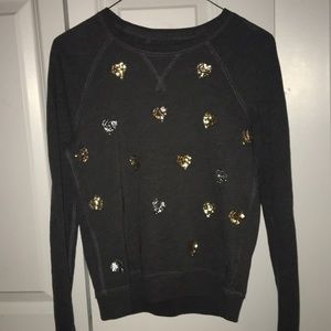 abercrombie sequin sweatshirt top